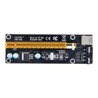 PCI-E Riser Card PCIE 1X to 16X Extender + USB 3.0 Cable / 4Pin Molex Power For Bitcoin Ethereum Miner